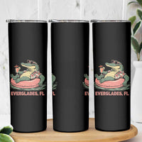 Funny Tropical Alligator Skinny Tumbler Everglades Florida FL Summer Vibe - Wonder Print Shop