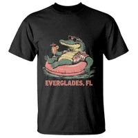 Funny Tropical Alligator T Shirt Everglades Florida FL Summer Vibe - Wonder Print Shop