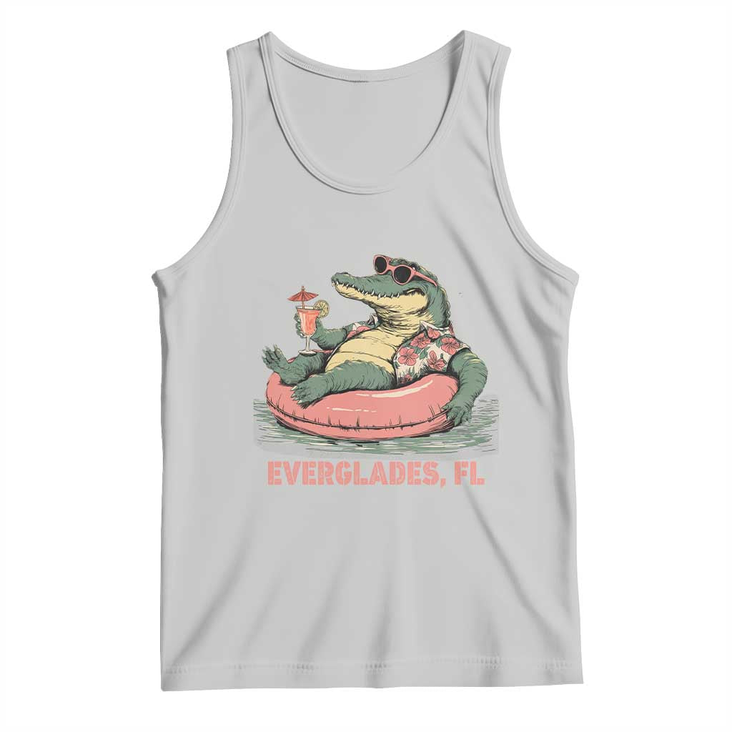 Funny Tropical Alligator Tank Top Everglades Florida FL Summer Vibe - Wonder Print Shop