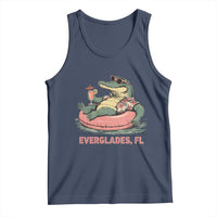 Funny Tropical Alligator Tank Top Everglades Florida FL Summer Vibe - Wonder Print Shop