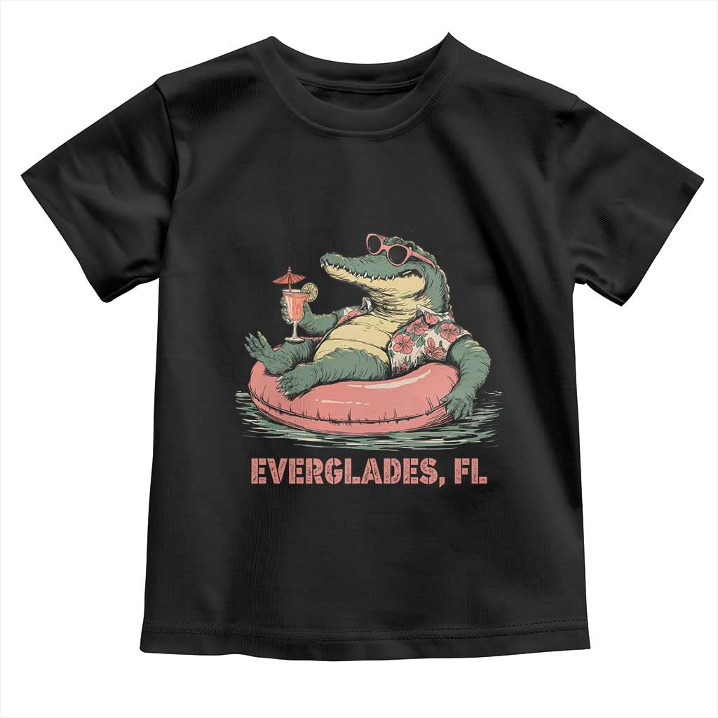 Funny Tropical Alligator Toddler T Shirt Everglades Florida FL Summer Vibe - Wonder Print Shop