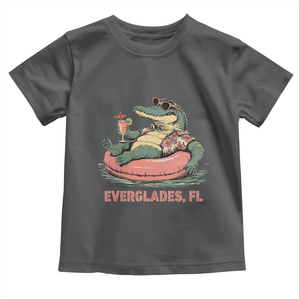 Funny Tropical Alligator Toddler T Shirt Everglades Florida FL Summer Vibe - Wonder Print Shop