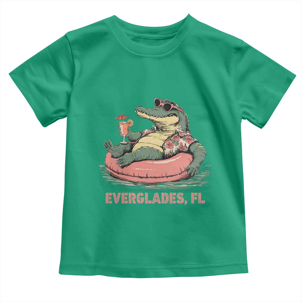 Funny Tropical Alligator Toddler T Shirt Everglades Florida FL Summer Vibe - Wonder Print Shop