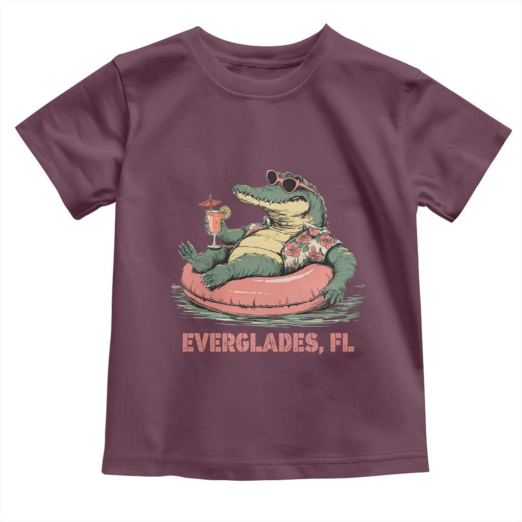 Funny Tropical Alligator Toddler T Shirt Everglades Florida FL Summer Vibe - Wonder Print Shop