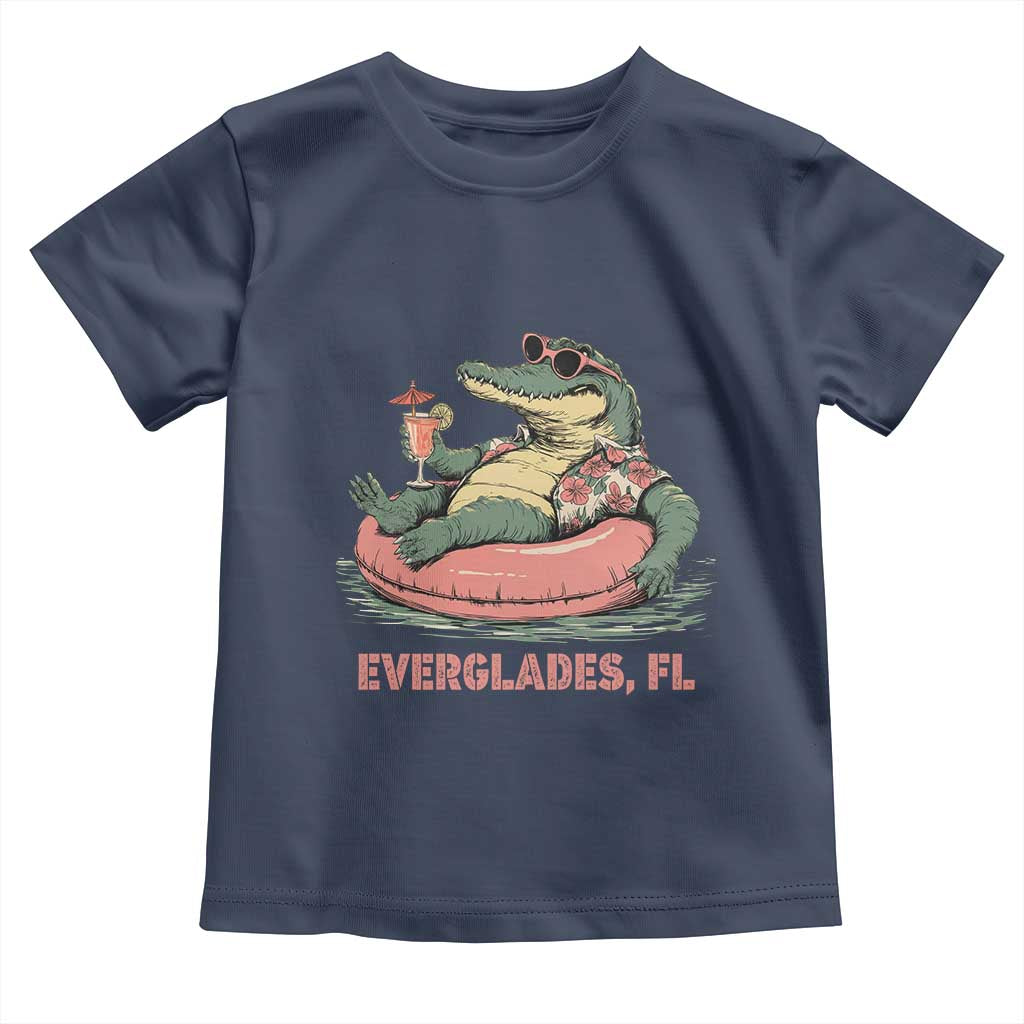 Funny Tropical Alligator Toddler T Shirt Everglades Florida FL Summer Vibe - Wonder Print Shop