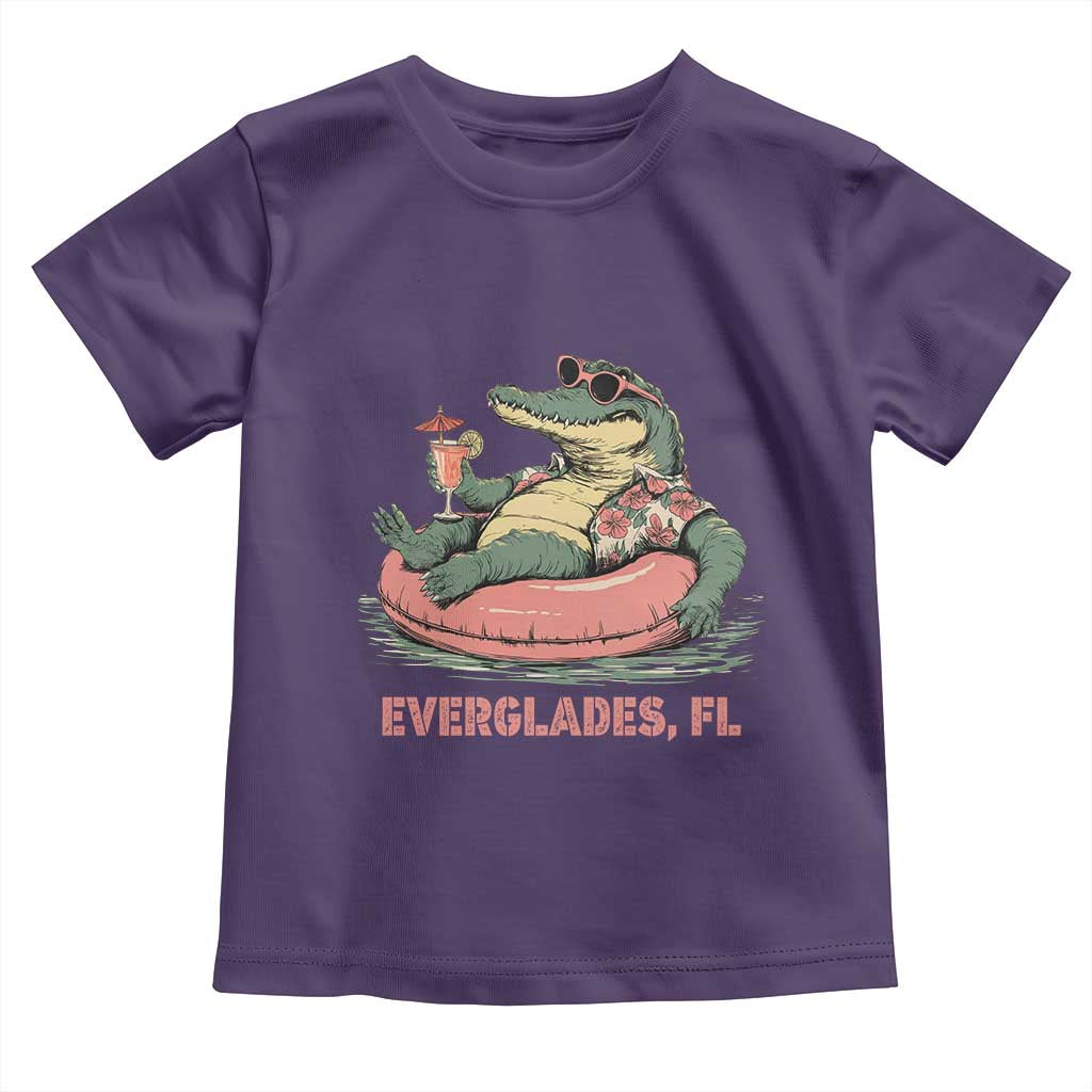 Funny Tropical Alligator Toddler T Shirt Everglades Florida FL Summer Vibe - Wonder Print Shop