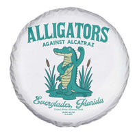 Alligators Against Alcatraz Spare Tire Cover Everglades Florida for Human Rights - Wonder Print Shop
