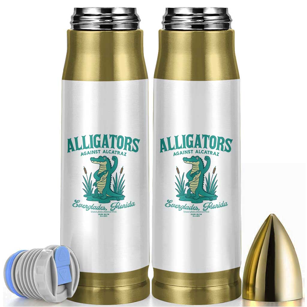 Alligators Against Alcatraz Bullet Tumbler Everglades Florida for Human Rights - Wonder Print Shop