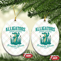 Alligators Against Alcatraz Ceramic Ornament Everglades Florida for Human Rights - Wonder Print Shop