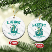 Alligators Against Alcatraz Ceramic Ornament Everglades Florida for Human Rights - Wonder Print Shop