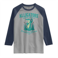 Alligators Against Alcatraz Raglan Shirt Everglades Florida for Human Rights - Wonder Print Shop
