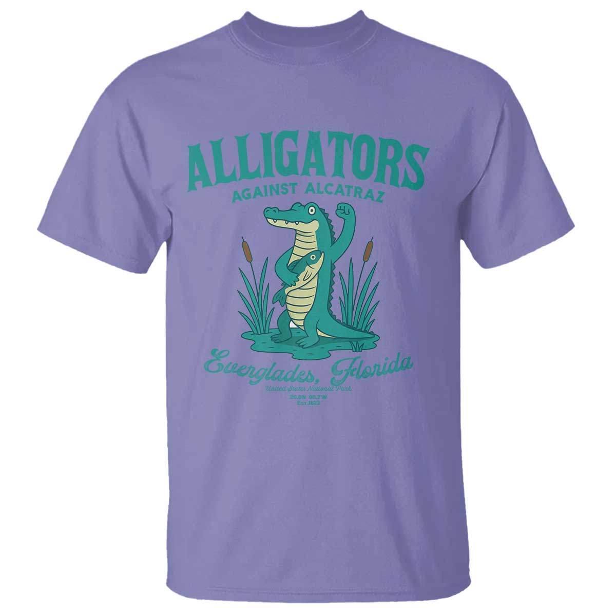 Alligators Against Alcatraz T Shirt Everglades Florida for Human Rights - Wonder Print Shop
