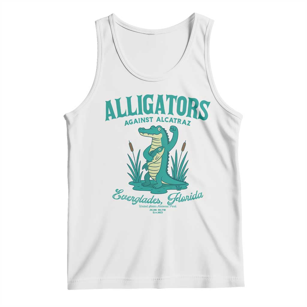 Alligators Against Alcatraz Tank Top Everglades Florida for Human Rights - Wonder Print Shop