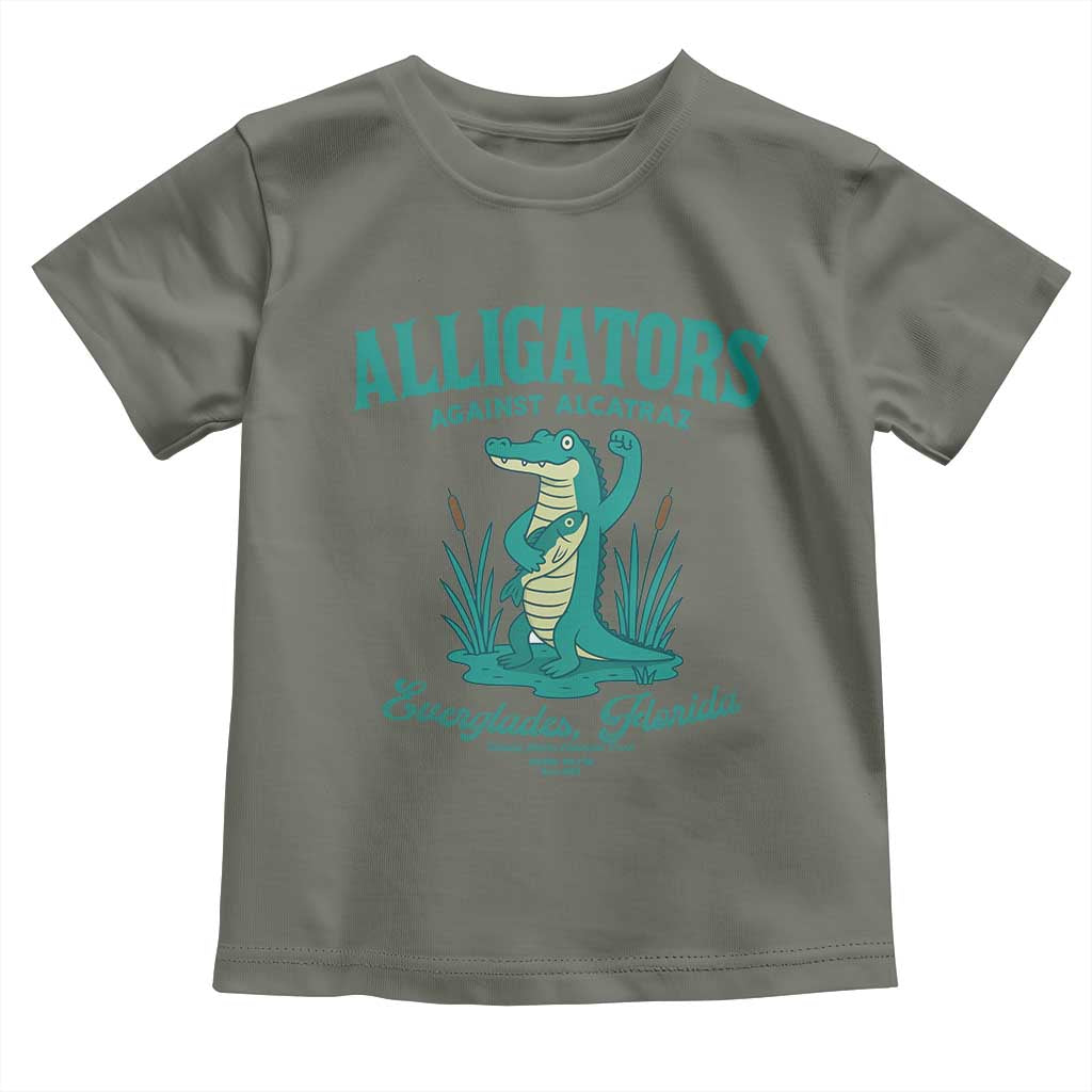 Alligators Against Alcatraz Toddler T Shirt Everglades Florida for Human Rights - Wonder Print Shop