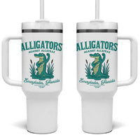 Alligators Against Alcatraz Tumbler With Handle Everglades Florida for Human Rights - Wonder Print Shop