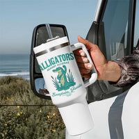 Alligators Against Alcatraz Tumbler With Handle Everglades Florida for Human Rights - Wonder Print Shop