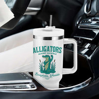 Alligators Against Alcatraz Tumbler With Handle Everglades Florida for Human Rights - Wonder Print Shop