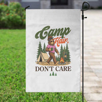 Vintage Funny Girly Bigfoot Camper Garden Flag Camp Hair Don't Care Sasquatch Camping Outdoor Adventure