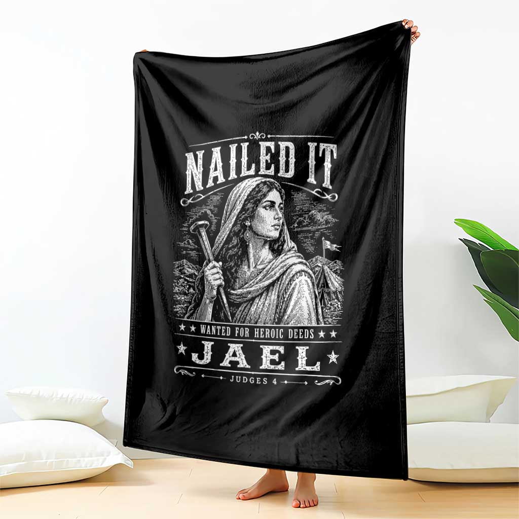Nailed It Jael Judges 4 Old Testament Throw Blanket Funny Biblical Woodcut Christian Faith