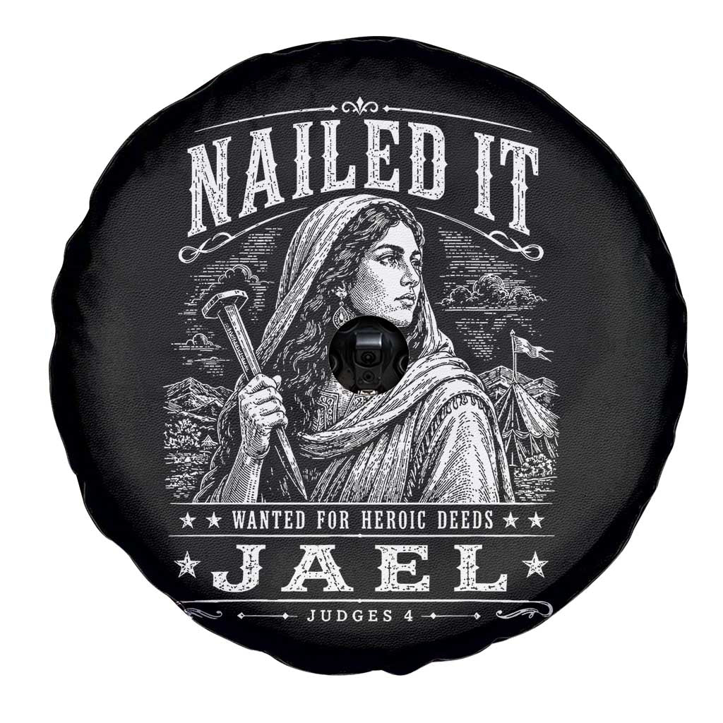 Nailed It Jael Judges 4 Old Testament Spare Tire Cover Funny Biblical Woodcut Christian Faith