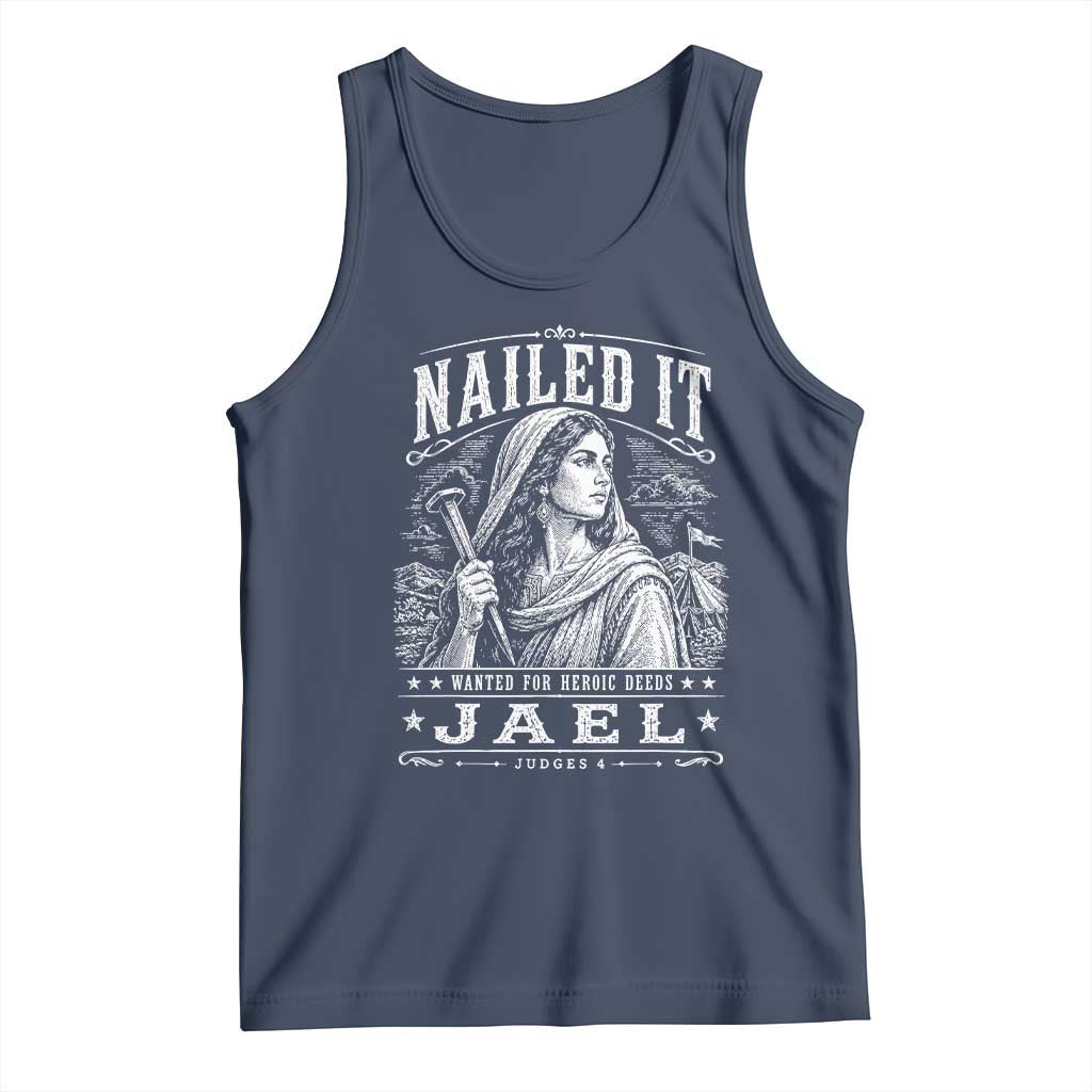 Nailed It Jael Judges 4 Old Testament Tank Top Funny Biblical Woodcut Christian Faith