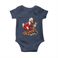 Funny Duck Mechanic Race Car Pit Crew Baby Onesie Motorsports Enthusiast Auto Repair