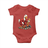 Funny Duck Mechanic Race Car Pit Crew Baby Onesie Motorsports Enthusiast Auto Repair