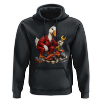 Funny Duck Mechanic Race Car Pit Crew Hoodie Motorsports Enthusiast Auto Repair