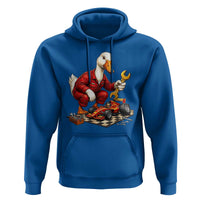 Funny Duck Mechanic Race Car Pit Crew Hoodie Motorsports Enthusiast Auto Repair
