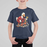 Funny Duck Mechanic Race Car Pit Crew T Shirt For Kid Motorsports Enthusiast Auto Repair