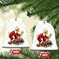 Funny Duck Mechanic Race Car Pit Crew Ceramic Ornament Motorsports Enthusiast Auto Repair
