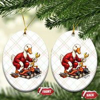 Funny Duck Mechanic Race Car Pit Crew Ceramic Ornament Motorsports Enthusiast Auto Repair