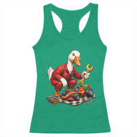 Funny Duck Mechanic Race Car Pit Crew Racerback Tank Top Motorsports Enthusiast Auto Repair
