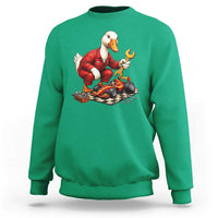 Funny Duck Mechanic Race Car Pit Crew Sweatshirt Motorsports Enthusiast Auto Repair