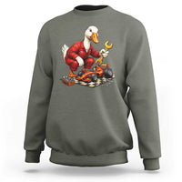 Funny Duck Mechanic Race Car Pit Crew Sweatshirt Motorsports Enthusiast Auto Repair