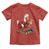Funny Duck Mechanic Race Car Pit Crew Toddler T Shirt Motorsports Enthusiast Auto Repair