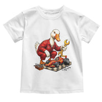 Funny Duck Mechanic Race Car Pit Crew Toddler T Shirt Motorsports Enthusiast Auto Repair