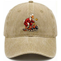 Funny Duck Mechanic Race Car Pit Crew Washed Cotton Baseball Cap Motorsports Enthusiast Auto Repair