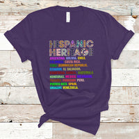 Hispanic Heritage Month T Shirt Hispanic Countries Proud To Be Hispanic Heritage Month - Wonder Print Shop