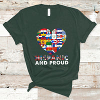 Hispanic Heritage Month T Shirt Hispanic And Proud Heart Pride Hispanic Heritage Month - Wonder Print Shop