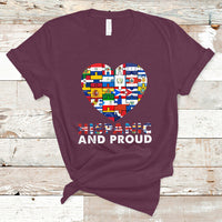 Hispanic Heritage Month T Shirt Hispanic And Proud Heart Pride Hispanic Heritage Month - Wonder Print Shop