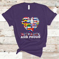 Hispanic Heritage Month T Shirt Hispanic And Proud Heart Pride Hispanic Heritage Month - Wonder Print Shop