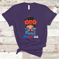 Puerto Rico T Shirt Proud Boricua Puerto Rico Flag Messy Bun Puerto Rican Women - Wonder Print Shop
