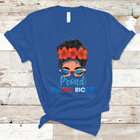 Puerto Rico T Shirt Proud Puerto Rican Women Puerto Rico Flag Messy Bun Boricua - Wonder Print Shop