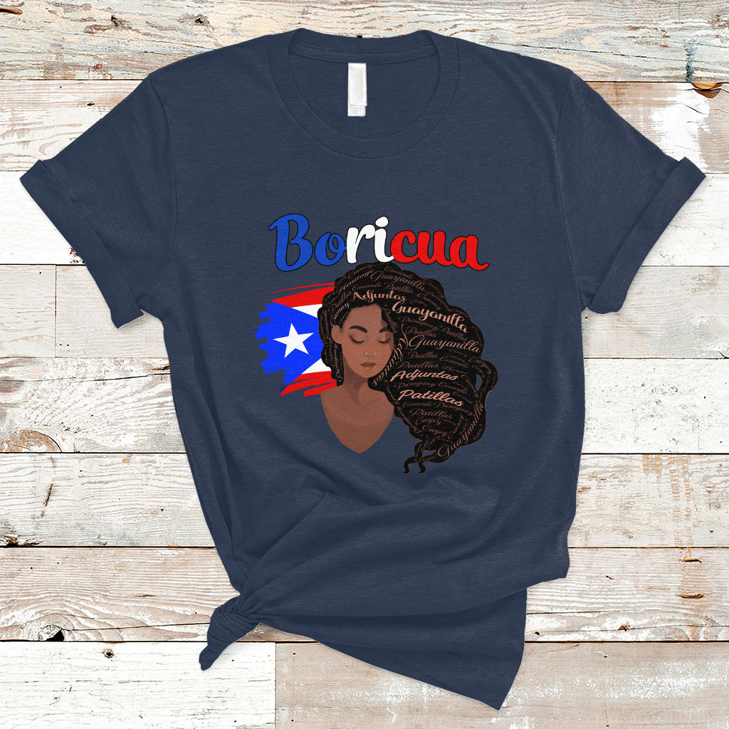 Puerto Rico T Shirt Hispanic Heritage Month Latina Boricua Puerto Rican Flag - Wonder Print Shop