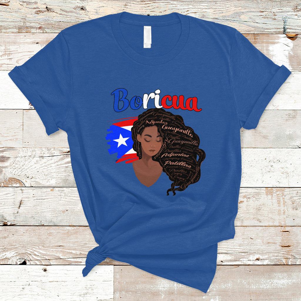 Puerto Rico T Shirt Hispanic Heritage Month Latina Boricua Puerto Rican Flag - Wonder Print Shop
