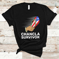 Puerto Rico T Shirt Chancla Survivor Puerto Rico Flag Boricua Hispanic Heritage - Wonder Print Shop