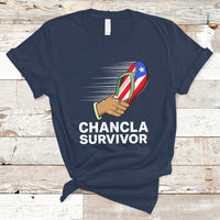 Puerto Rico T Shirt Chancla Survivor Puerto Rico Flag Boricua Hispanic Heritage - Wonder Print Shop