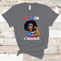 Puerto Rico T Shirt Puerto Rican Flag Women Boricua Bougie Hispanic Heritage Month - Wonder Print Shop