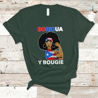 Puerto Rico T Shirt Puerto Rican Flag Women Boricua Bougie Hispanic Heritage Month - Wonder Print Shop